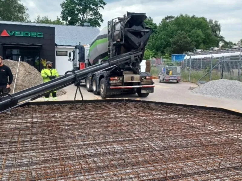 Armering utlagd inför betonggjutning